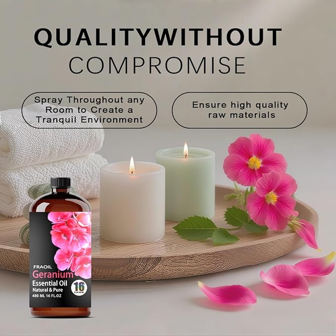 Geranium Essential Oil, Geranium Oil 16 Fl Oz 480 ML - Image 2