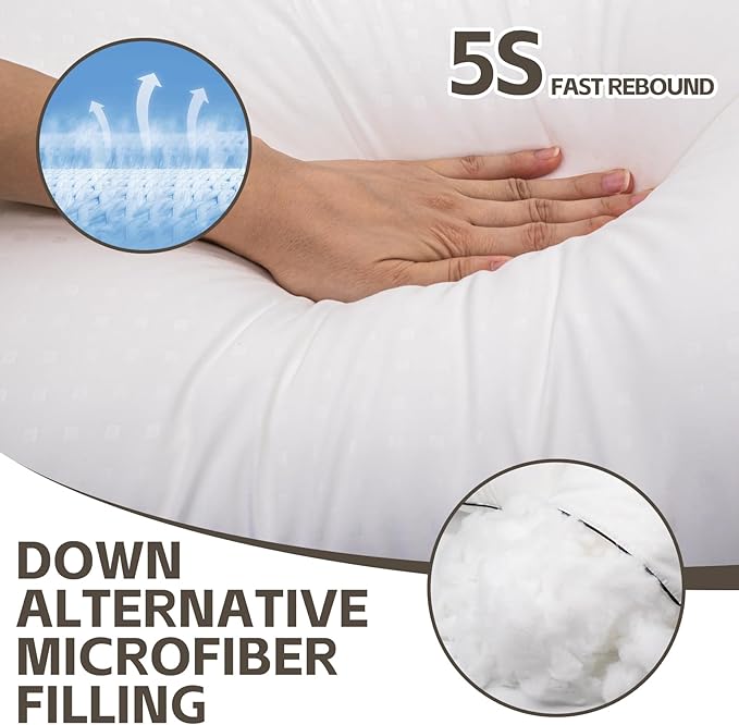 HIMOON Bed Pillows for Sleeping 4 Pack, Standard Size Cooling Pillows Set of 4 - Image 3