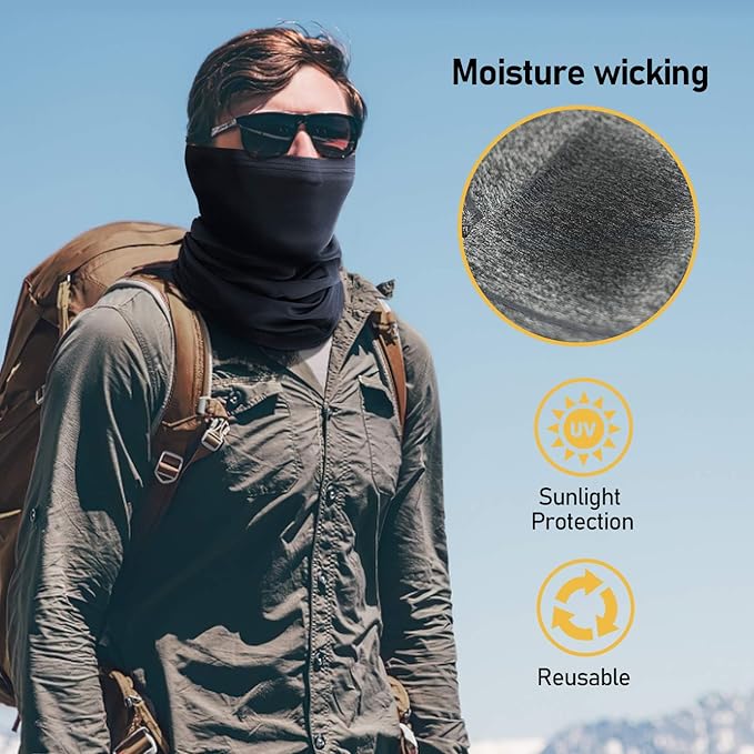 TICONN Neck Gaiter Face Cover Scarf, Neck Warmer Breathable Sun & Wind-proof - Image 5