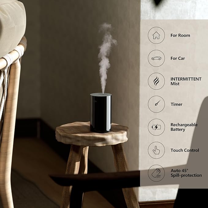 Waterless Diffuser for Essential Oil, Battery Operated Nebulizer, 0.7 Fl.Oz./ - Image 2