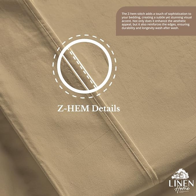 Linen Home 100% Cotton Percale 1 Flat Sheet, Queen Size - Image 5