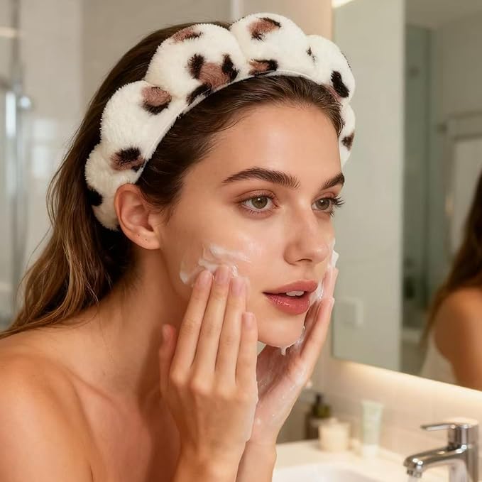 Spa Headbands for Washing Face Makeup Skin Care Women Bubble Facial Beauty - Image 4