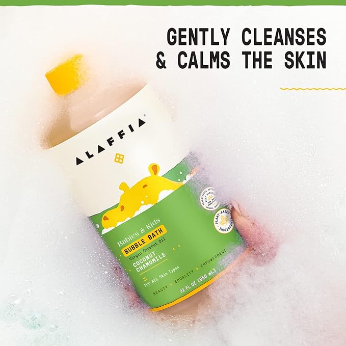 Alaffia Babies & Kids Bubble Bath, Coconut Chamomile, Pump Included – Gentle - Image 5