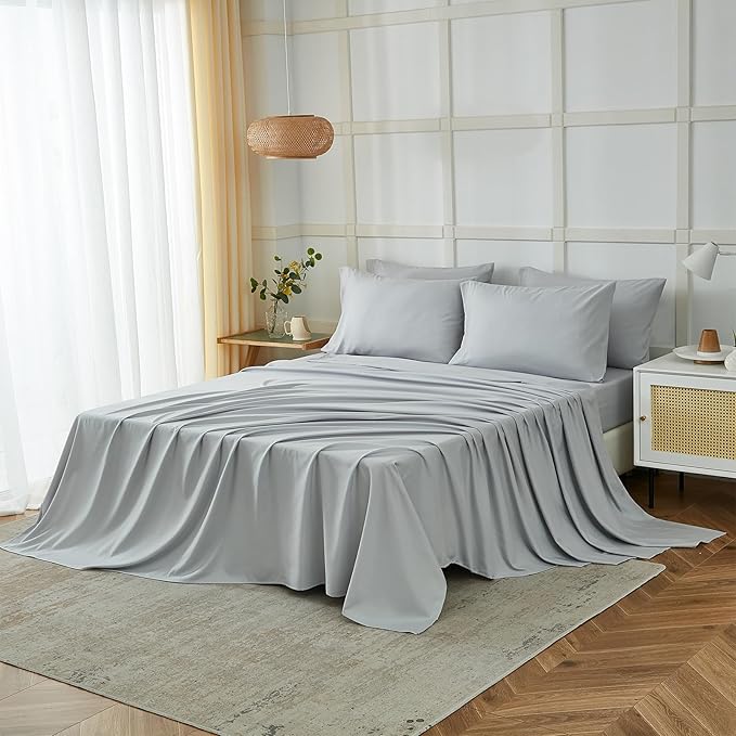 ILAVANDE Queen Sheets Set 6 Piece, Hotel Luxury Super Soft 1800 Series - Image 6