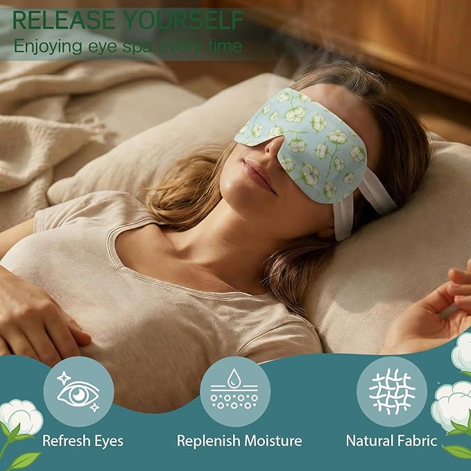100 Pcs Steam Eye Masks for Dry Eyes Unscented Self Heated Steam Warm Eye Mask - Image 2