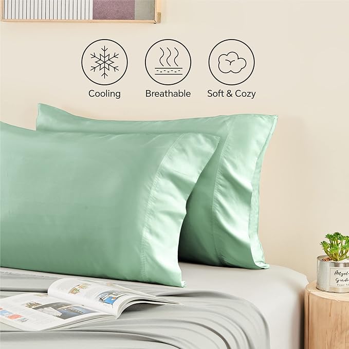 BEDELITE Pillow Cases Queen Size Set of 2, Rayon Derived from Bamboo, Cooling - Image 4
