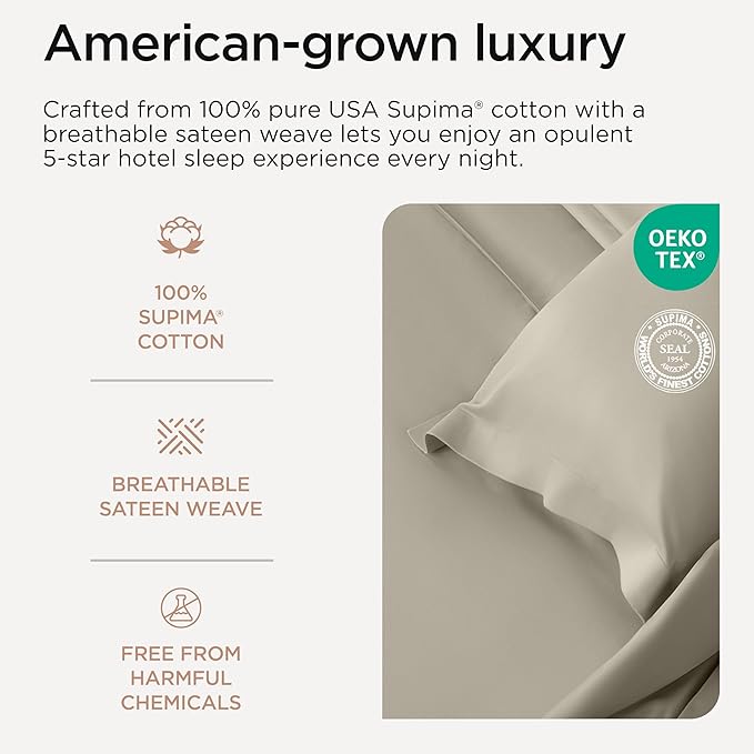 Threadmill California King Sheet Sets | 800 Thread Count Cal King Bed Sheets Set - Image 3