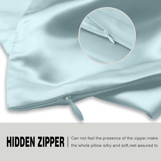 Silk Pillow Cases 2 Pack Soft Breathable and Sliky King Size Pillow Cases Set - Image 4