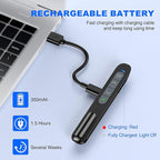 USB Type C 2 in 1 Rechargeable Wireless Presentation Clicker with Green Laser Pointer and Storage Case, Slide Powerpoint Clicker for Mac Windows Keynote, Presenter Remote PPT Clicker for Powerpoint