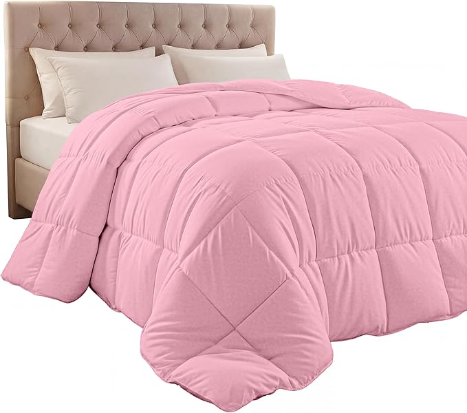 Utopia Bedding Twin Comforter Duvet Insert, Quilted Pink Comforter by UTOPIABEDDING
