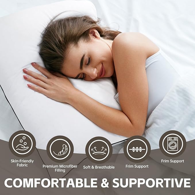 HIMOON Bed Pillows for Sleeping 4 Pack, King Size Cooling Pillows Set of 4 - Image 2