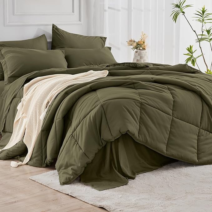 JOLLYVOGUE Full Comforter Set, Ultra-Soft Bed in a Bag Full Size 7 Pieces - Image 8