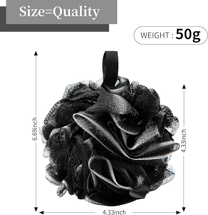 FARMOGA Bath Loofah Sponge Back Scrubber Shower Sponge Soft Mesh Exfoliator - Image 2