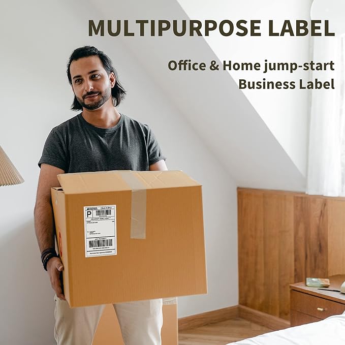 L LIKED 3000 4x6 Thermal Labels Fanfold, Direct Thermal Shipping Labels - Perforated and Strong Adhesive