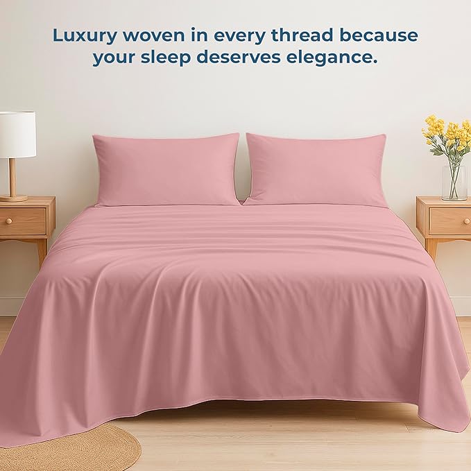 Royale Linens 100% Organic Cotton Twin XL Flat Sheet Only - Image 6