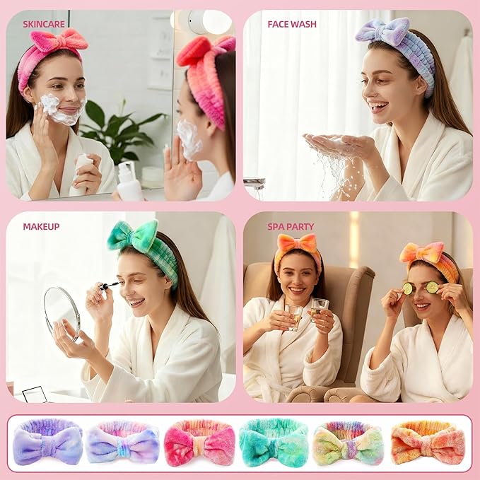 6 Pcs Spa Headband for Washing Face, Skincare Headband - Image 6