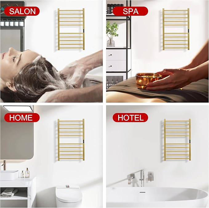 Heated Towel Racks for Bathroom, Wall Mounted Electric Towel Warmer Racks - Image 6