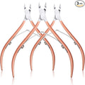 Mudder 3 Pack Rose Gold Cuticle Trimmer Nippers Cutter Tool Stainless Steel by Mudder