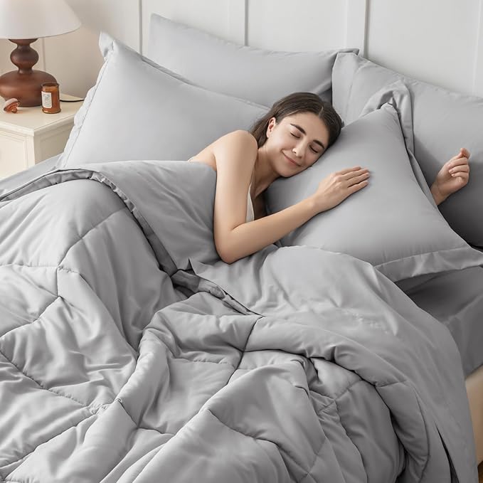 JOLLYVOGUE Full Comforter Set, Ultra-Soft Bed in a Bag Full Size 7 Pieces - Image 7