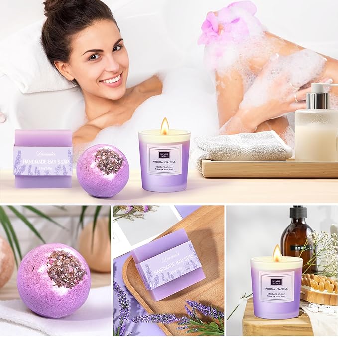 Mothers Day Gifts for Mom, Birthday Gifts for Women Lavender Spa Gift Basket - Image 5