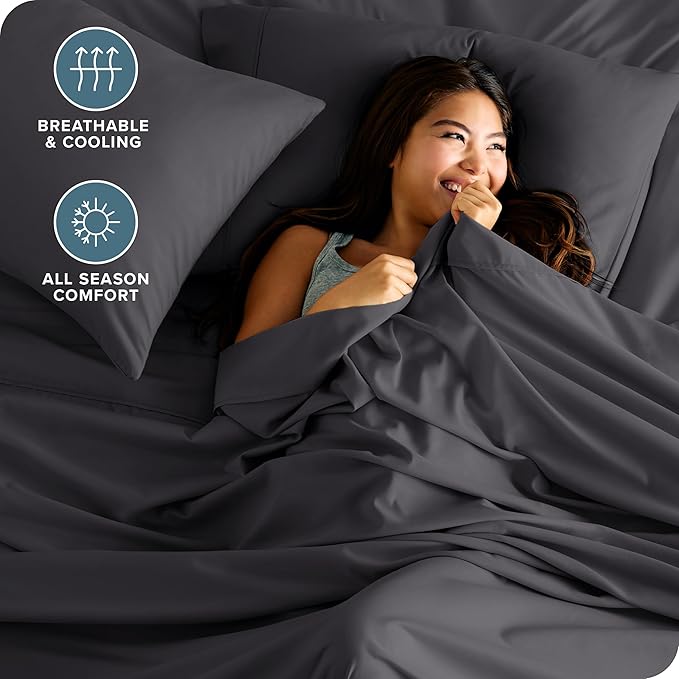 Bare Home Split Head Flex King Sheet Set - Image 4