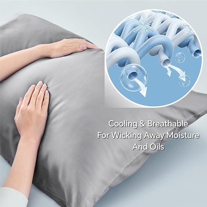 BEDELITE King Size Pillow Cases Set of 2, Rayon Derived from Bamboo, Cooling - Image 3