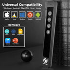 AMERTEER Wireless Presenter Remote – Presentation Clicker with 2.4GHz RF Hyperlink & Volume Control, Built-in Rechargeable Battery, Compatible with Keynote, PowerPoint, Mac, PC, and Laptops