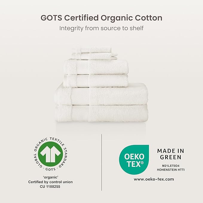 BIOWEAVES 100% Organic Cotton 700 GSM Plush Washcloths 13" x 13" GOTS Certified - Image 7