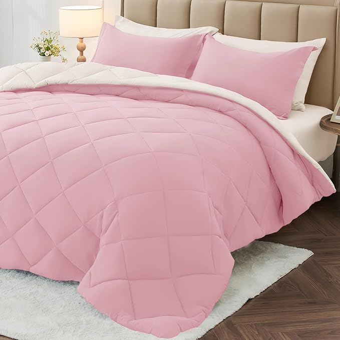 MUXHOMO 7 Pieces Queen Comforter Set, Reversible Bed in a Bag Queen Size by MUXHOMO