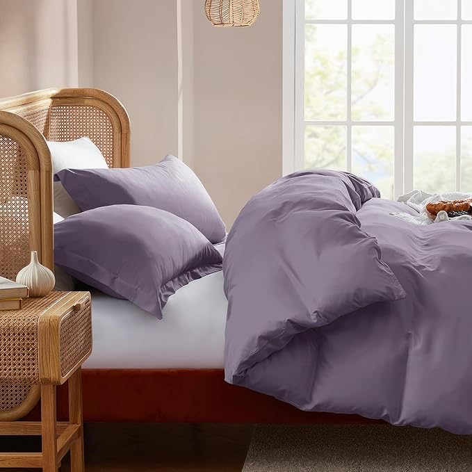 Nestl Grayish Purple Duvet Cover Queen Size - Image 7