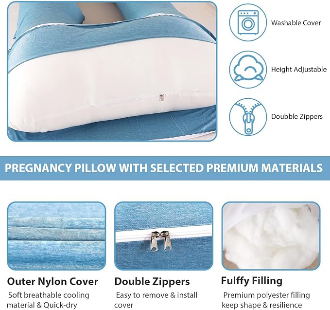 BATTOP Pregnancy Pillow for Sleeping, Maternity Pillow - Image 6