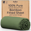 Bambaw 100% Viscose Derived from Bamboo Fitted Sheet Queen Size, Cooling Fitted by Bambaw