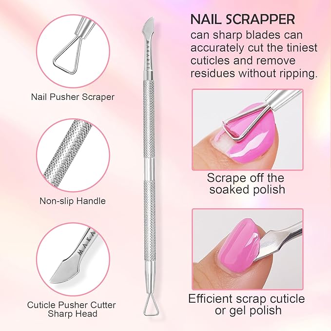 Makartt Cuticle Trimmer with Cuticle Pusher - Image 4
