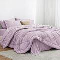 Love's cabin Twin Comforter Set Light Purple, 5 Pieces Twin Bed in a Bag by Lovescabin