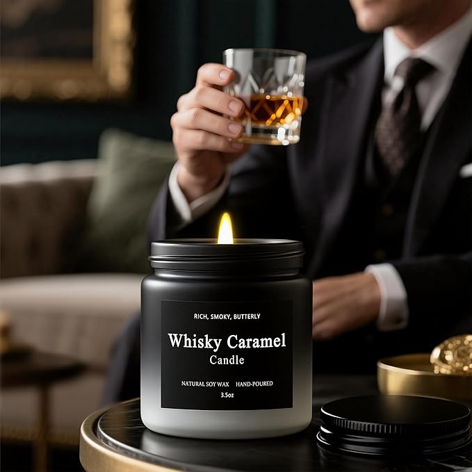 6 Pack Men Candles for Home Scented, Soy Wax 200 Hour Long Lasting Candle - Image 4
