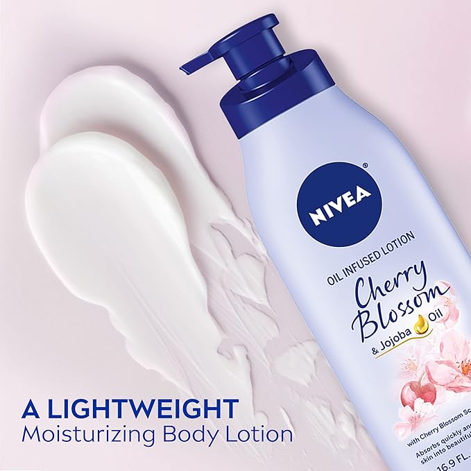NIVEA Oil Infused Cherry Blossom and Jojoba Oil Body Lotion - Image 2