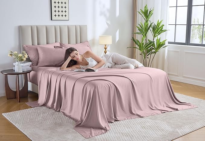 Pure Bamboo California King Sheets, Genuine 100% Organic Viscose Derived from - Image 2