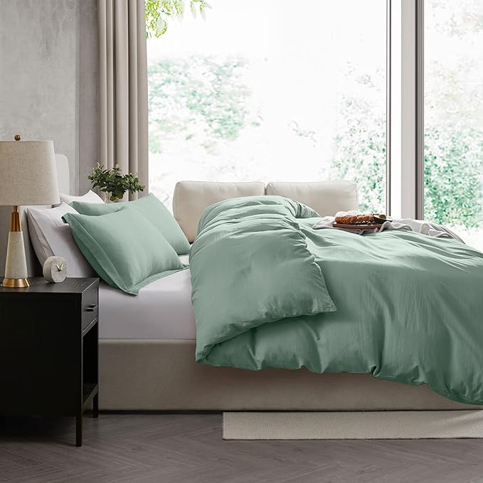 Nestl Sage Green Duvet Cover King Size - Image 7