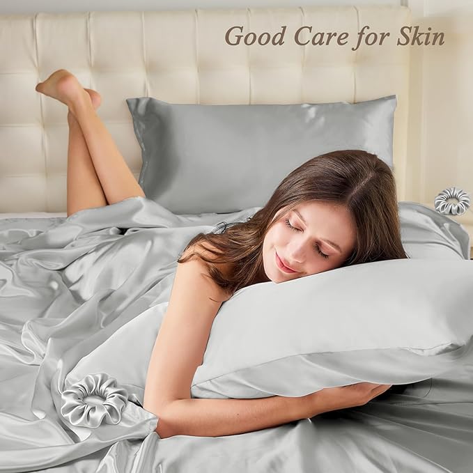 Queen Satin Pillowcase for Hair 2pc, Similar to Silk Pillow Cases, Easier Care - Image 2