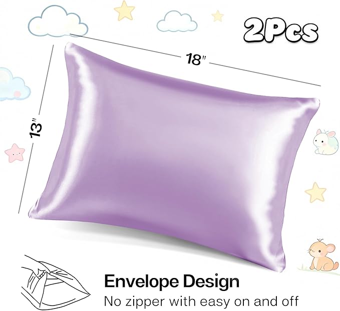MR&HM Satin Pillowcase for Hair and Skin, Silk Satin Pillowcase 2 Pack - Image 2