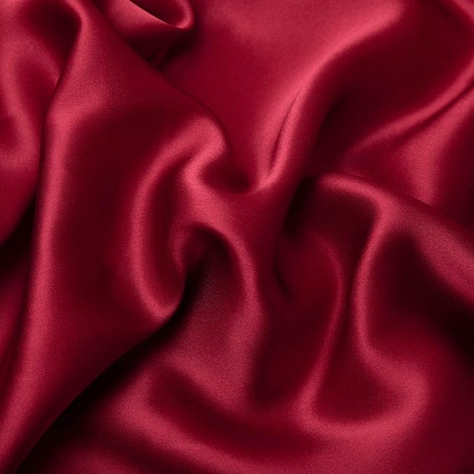 Red Silk Pillowcase for Hair and Skin Made in USA, 22 Momme Mulberry Silk - Image 5