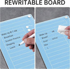 NiHome Acrylic Magnetic To Do List Planning Board with Sliders & Desktop Stand, Kids & Adults Chore Chart, Checklist Routine Chart Task Board for Fridge & Desk, For Magnetic Metal Surfaces Only (Blue)