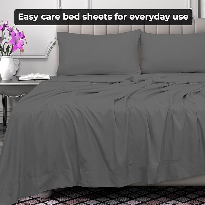 Royale Linens 6 Pack Bulk Flat Sheet Set - Image 7
