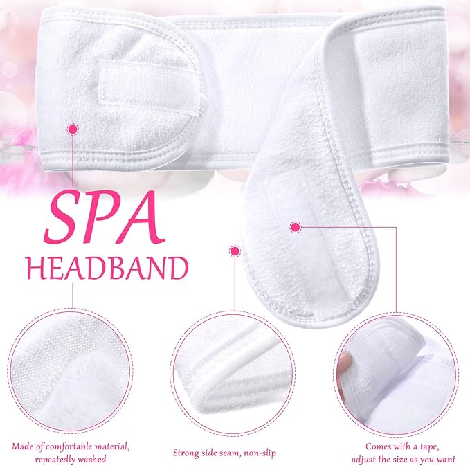 Hoteam 30 Pack Spa Headband Facial Esthetician Hair Wrap - Image 3