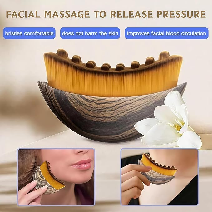 2 PCS Lymphatic Contour Face Brush, Manual Lymphatic Drainage Massager - Image 6