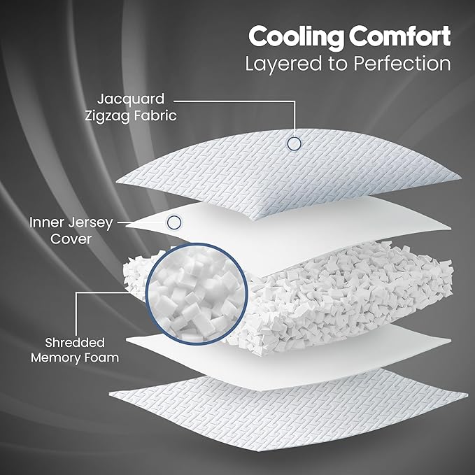 Utopia Bedding Shredded Memory Foam Pillows, Cooling Adjustable Bed Pillows - Image 3