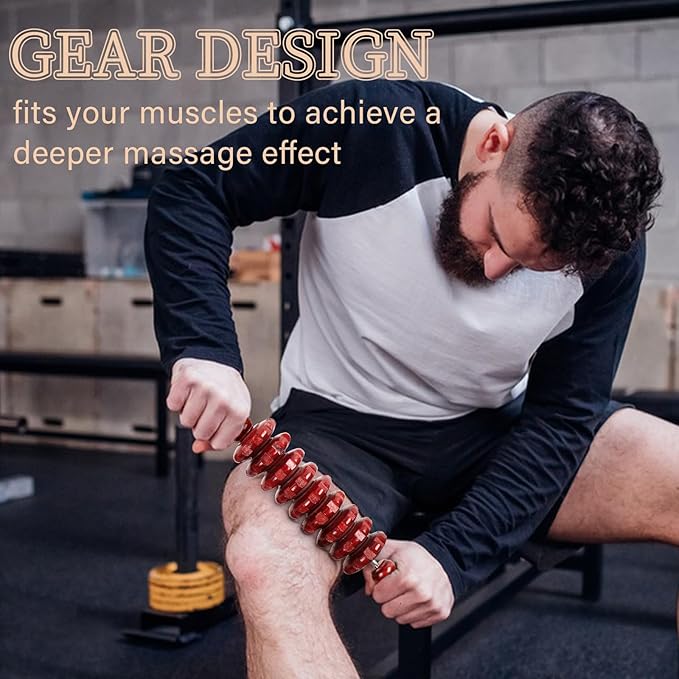 Liitrton Manual Wooden Fascia Massage Roller Trigger Points - Image 4
