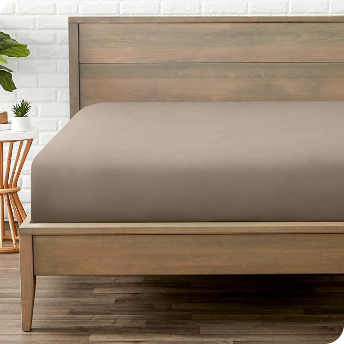 Bare Home Fitted Bottom Sheet Split King Size by BareHome