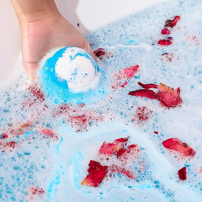 Blue Bath Bombs for Women Spa Gift Set - Image 5