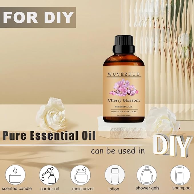 Cherry Blossom Essential Oils, 60ML Pure and Natural Essential Oil - Image 3